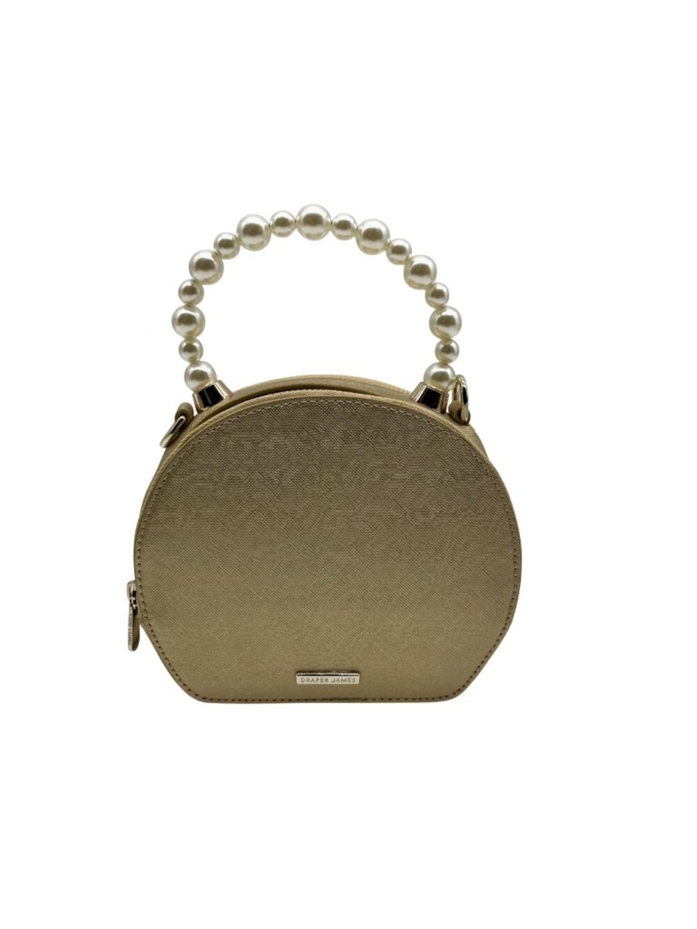 Draper James Gold Round Crossbody Bag